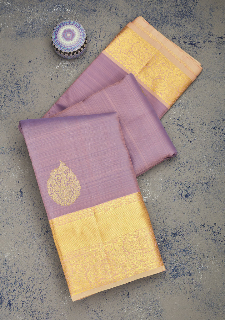 Lavender Zariwork Pure Silk Saree