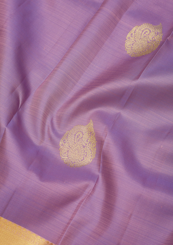 Lavender Zariwork Pure Silk Saree