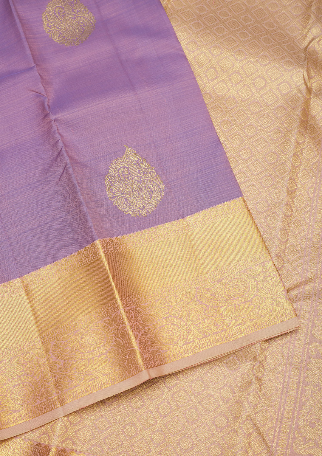 Lavender Zariwork Pure Silk Saree