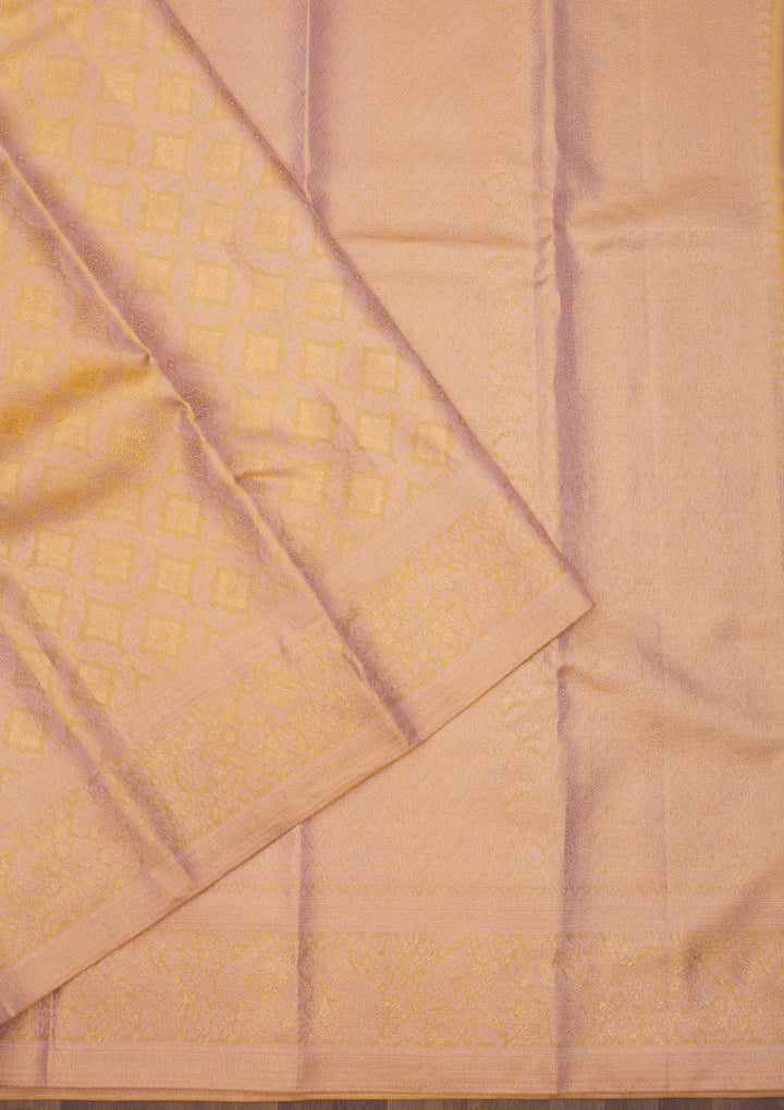 Lavender Zariwork Pure Silk Saree