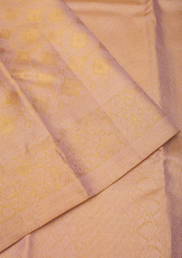 Lavender Zariwork Pure Silk Saree