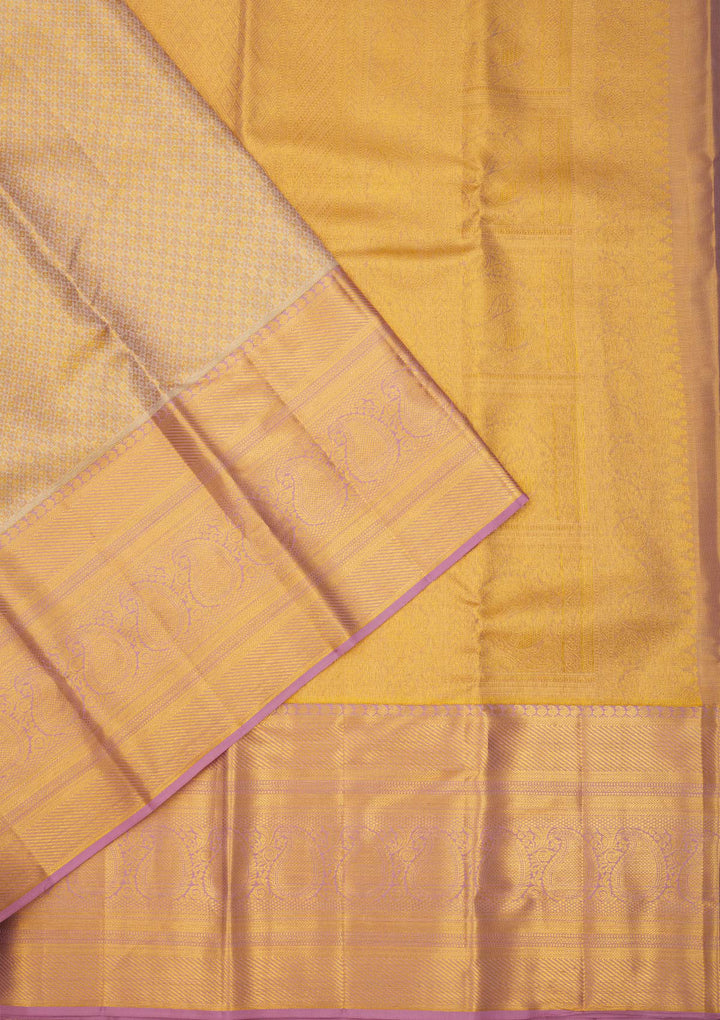 Lavender Zariwork Pure Silk Saree