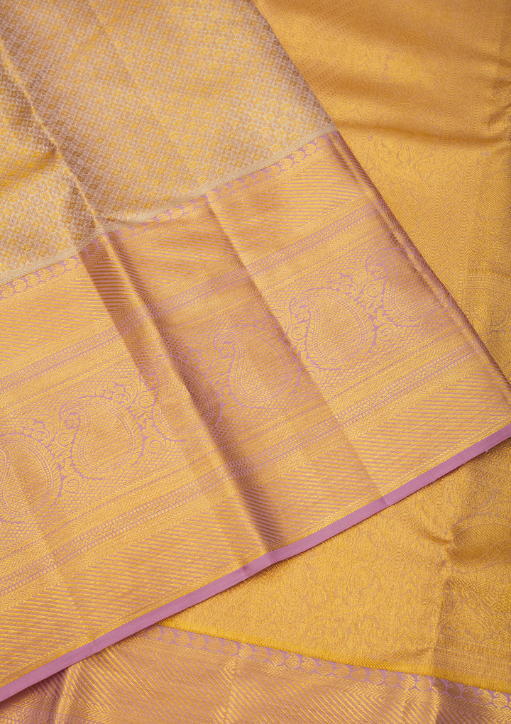 Lavender Zariwork Pure Silk Saree