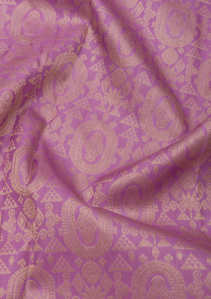 Lavender Zariwork Pure Silk Saree