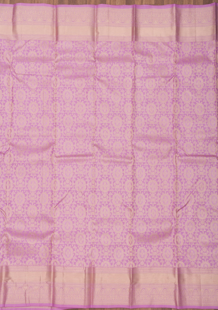 Lavender Zariwork Pure Silk Saree