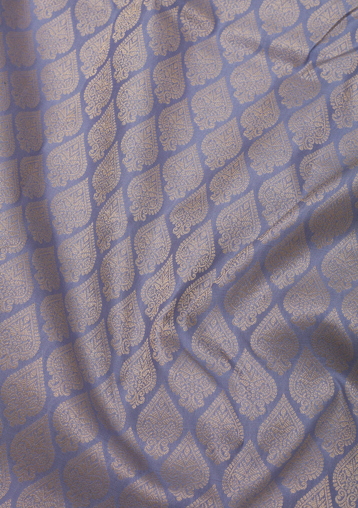 Lavender Zariwork Pure Silk Saree