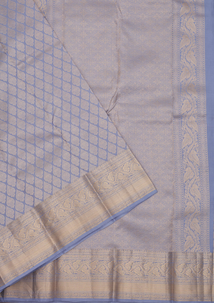 Lavender Zariwork Pure Silk Saree
