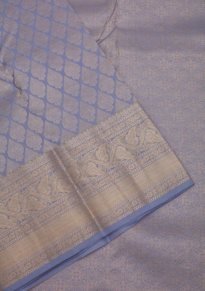 Lavender Zariwork Pure Silk Saree