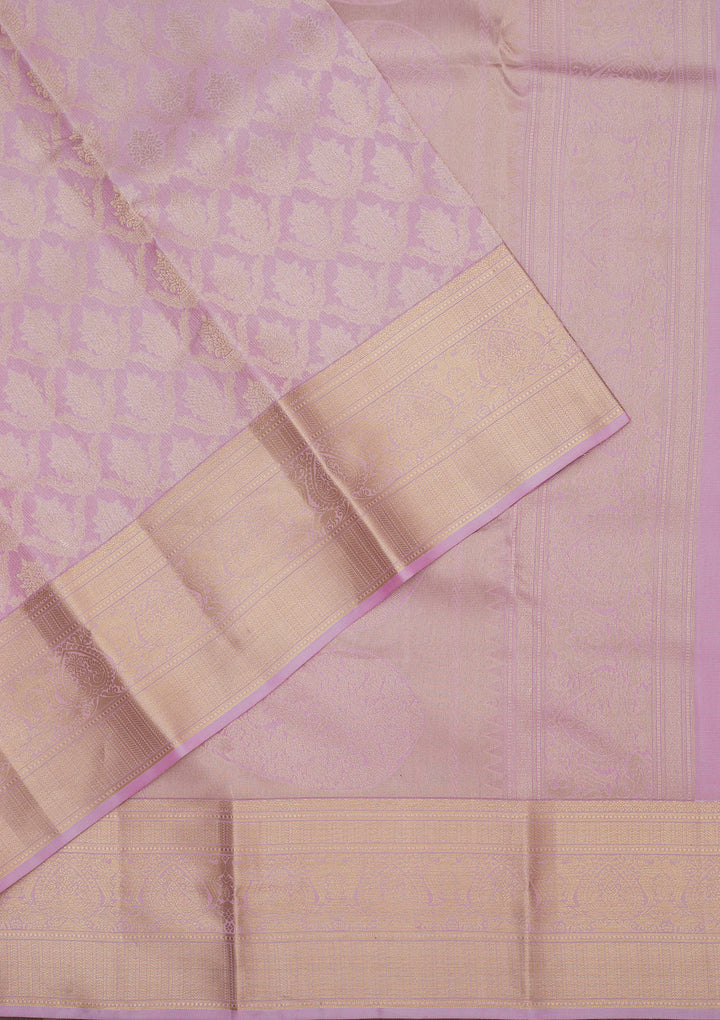 Lavender Zariwork Pure Silk Saree