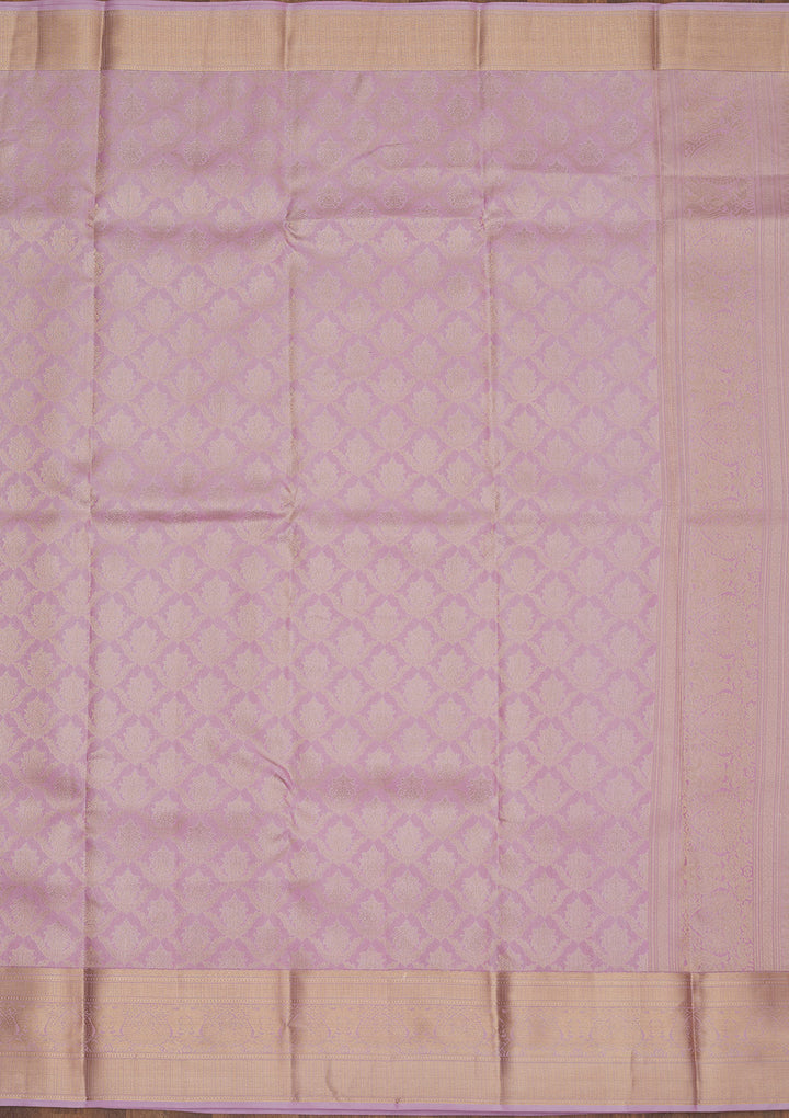 Lavender Zariwork Pure Silk Saree