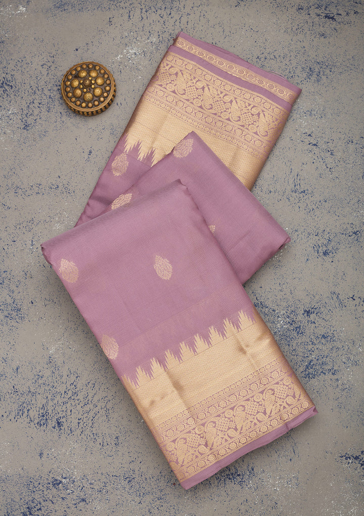 Lavender Zariwork Pure Silk Saree