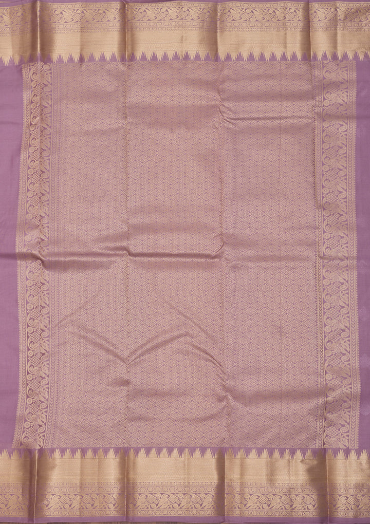 Lavender Zariwork Pure Silk Saree