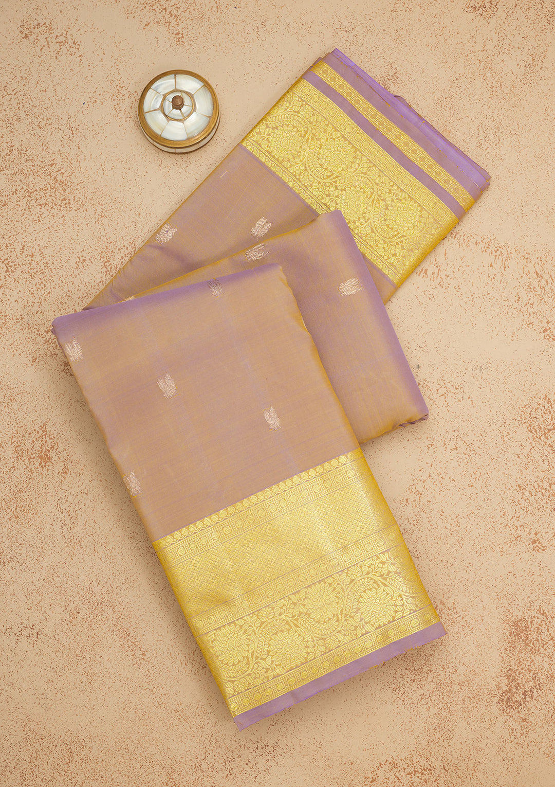 Lavender Zariwork Pure Silk Saree
