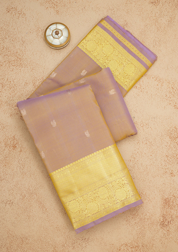 Lavender Zariwork Pure Silk Saree