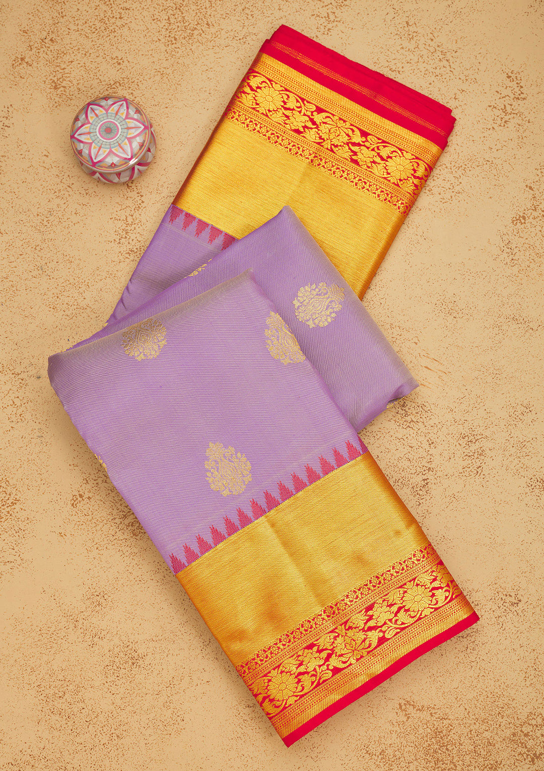 Lavender Zariwork Pure Silk Saree