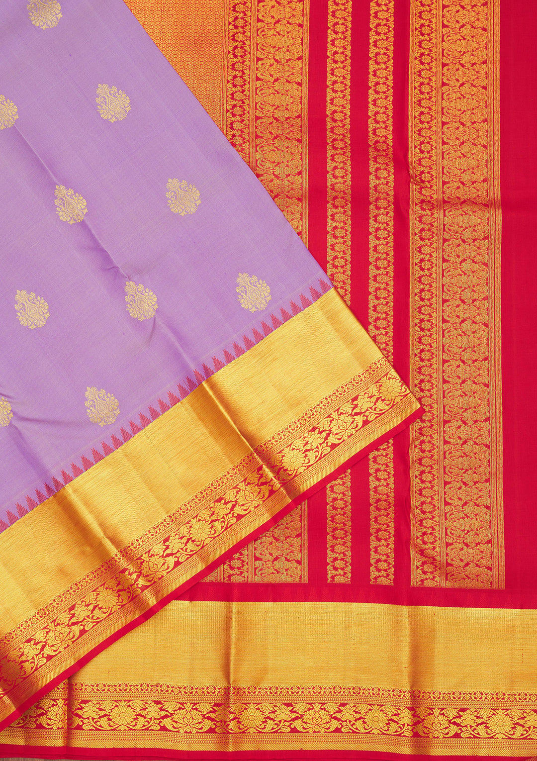 Lavender Zariwork Pure Silk Saree