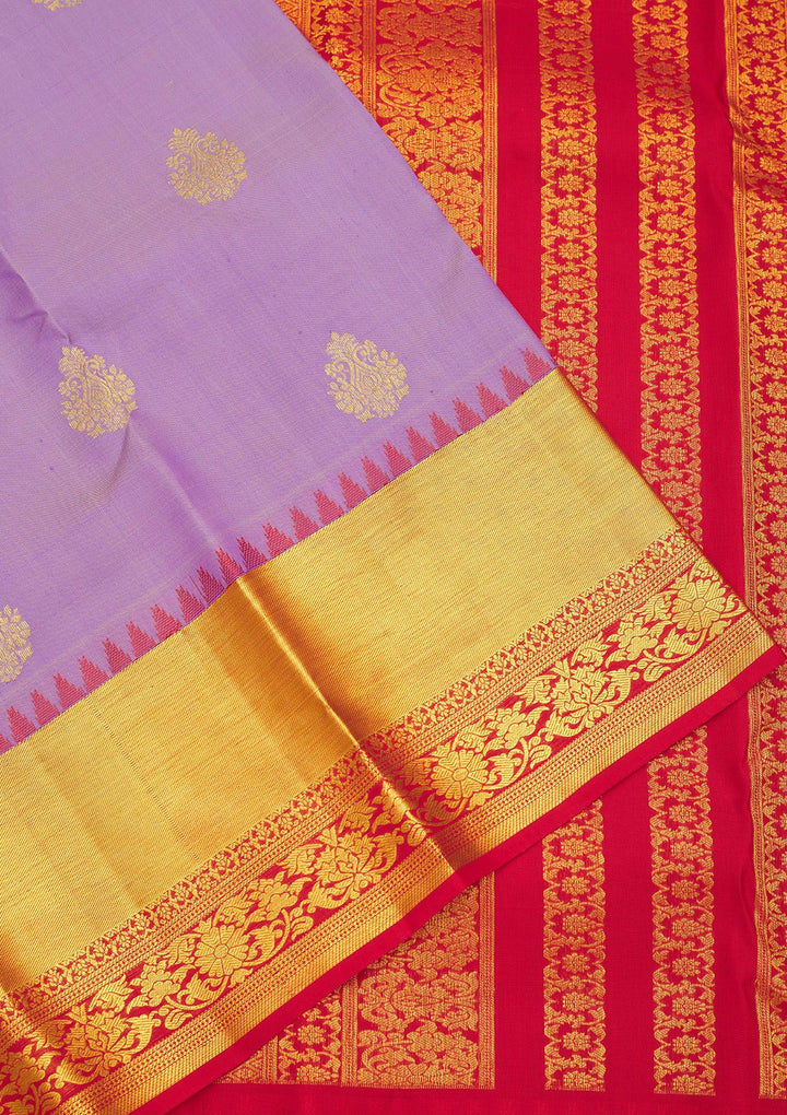 Lavender Zariwork Pure Silk Saree