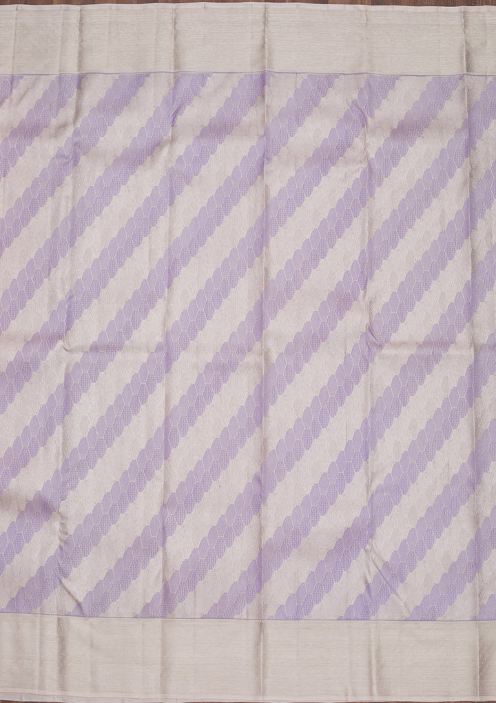 Lavender Zariwork Pure Silk Saree