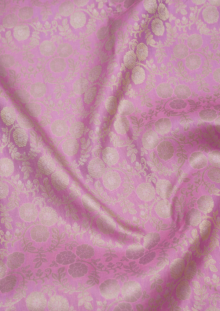 Mauve Zariwork Pure Silk Saree