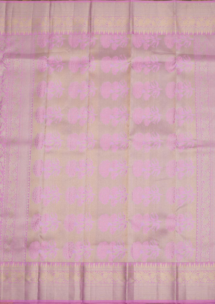 Mauve Zariwork Pure Silk Saree
