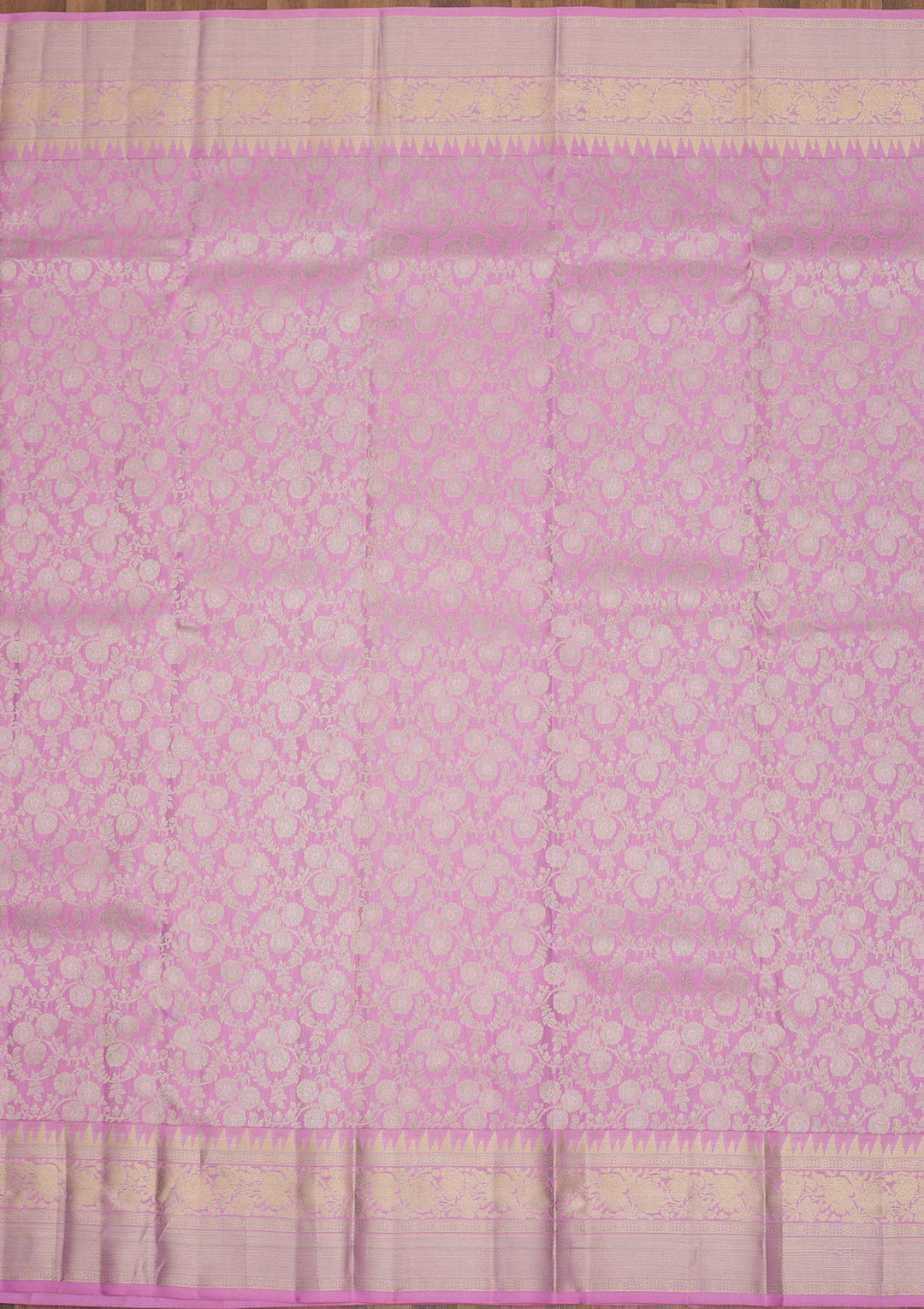 Mauve Zariwork Pure Silk Saree