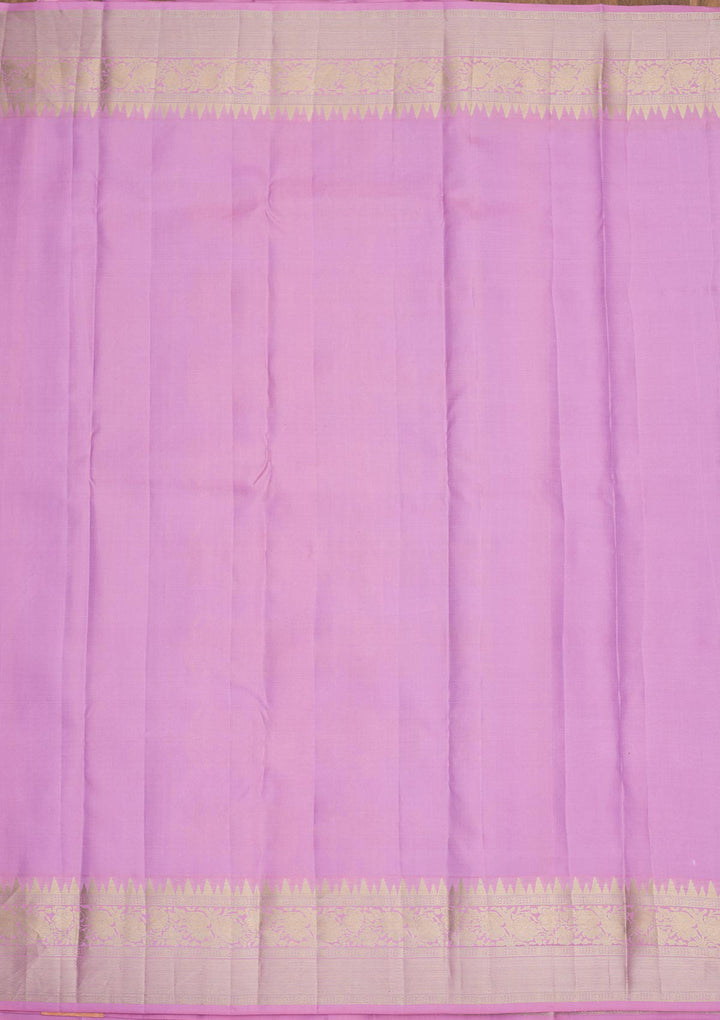 Mauve Zariwork Pure Silk Saree