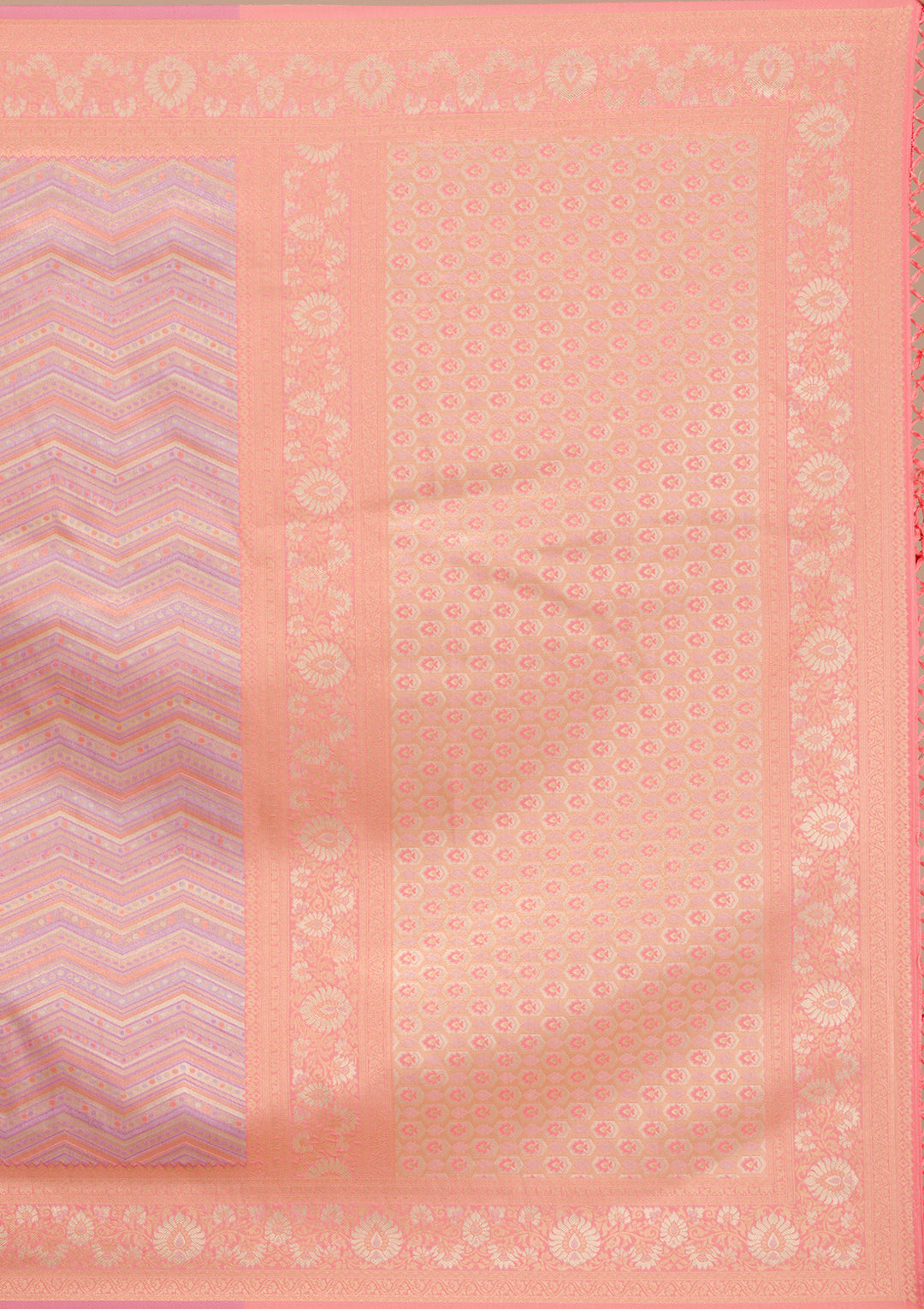 Lavender Zariwork Silk Saree