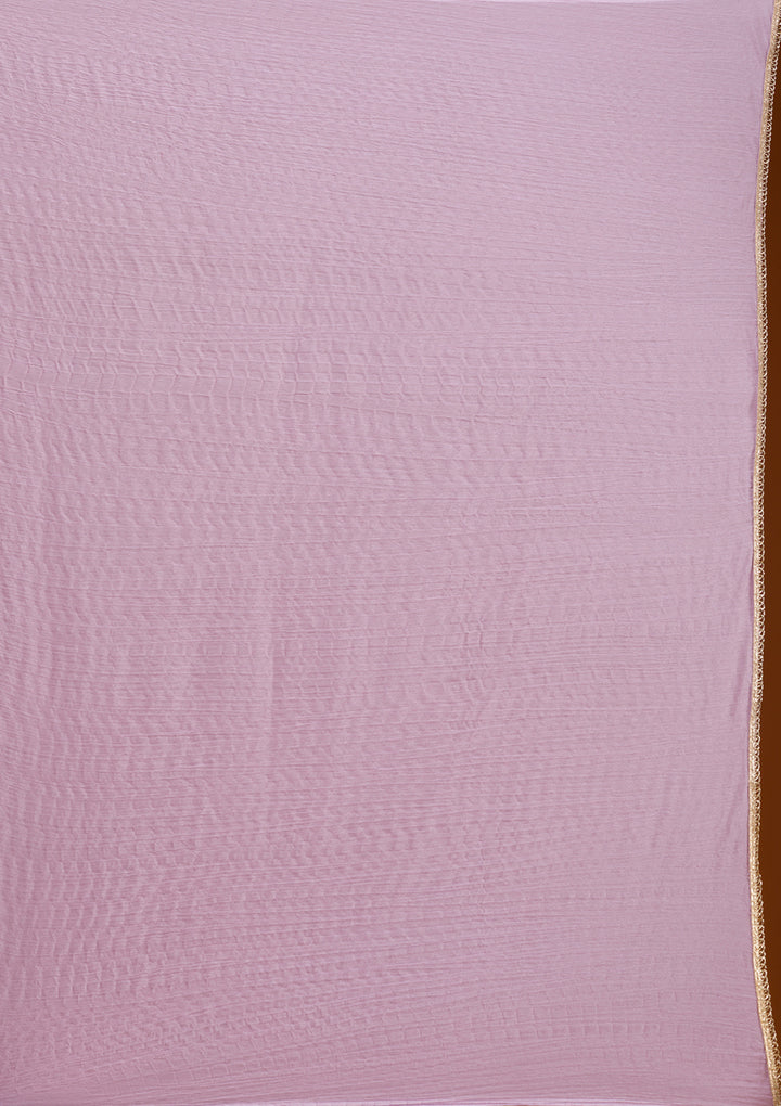 Lavender Zariwork Tissue Readymade Salwar Suit