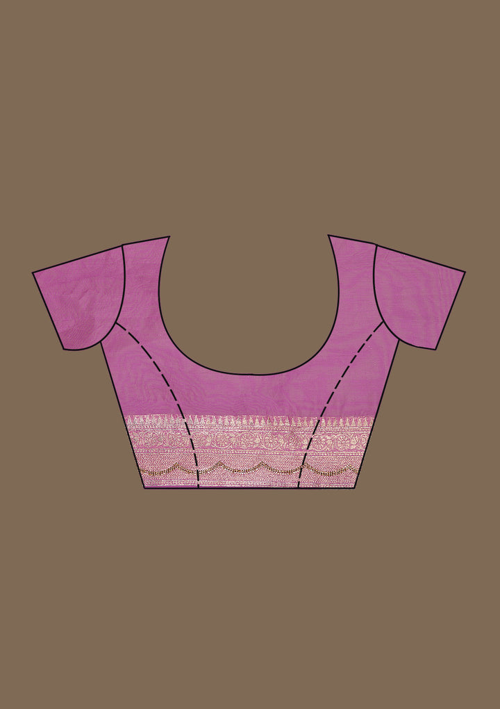 Lavender Zariwork Tissue Saree