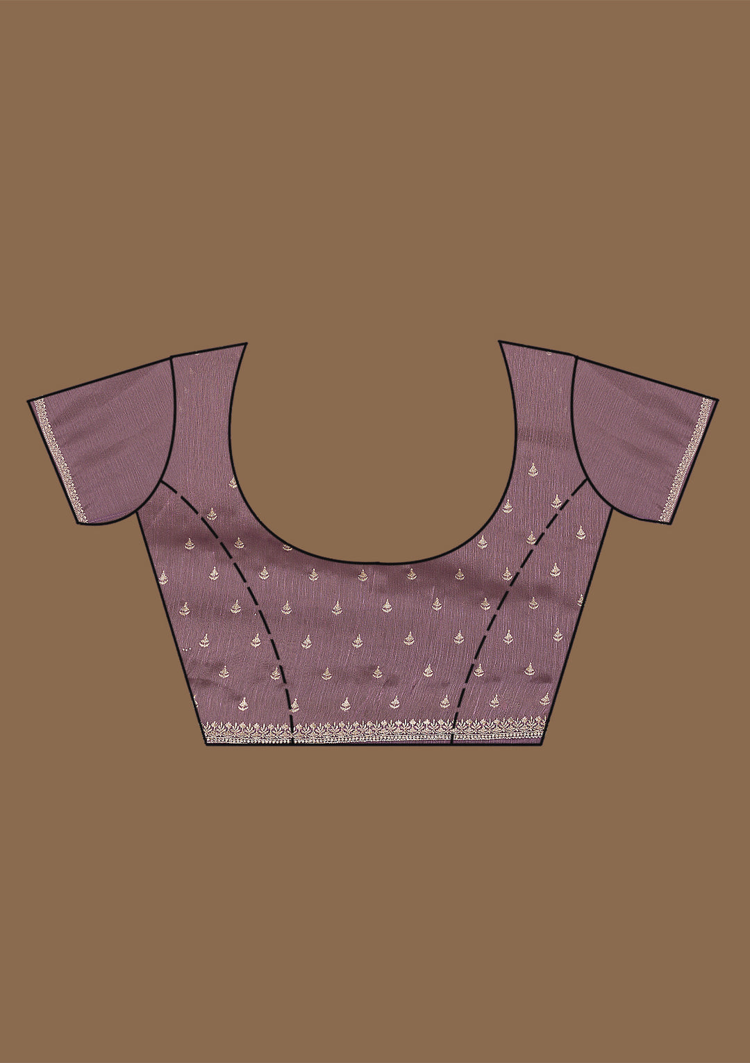 Lavender Zariwork Tissue Saree-Koskii