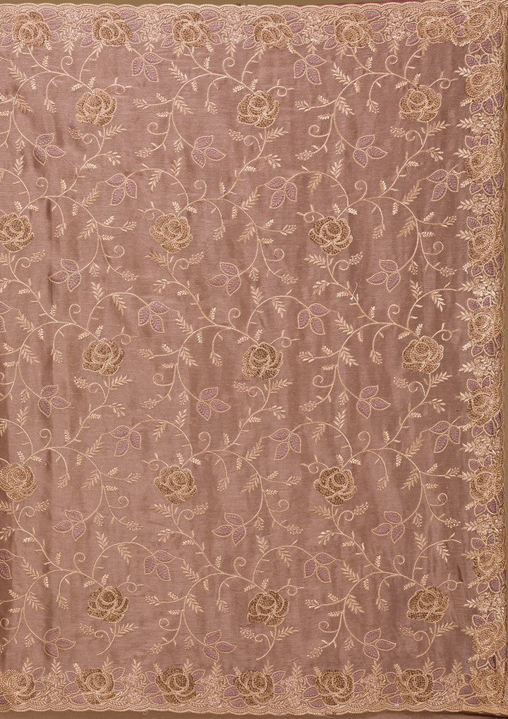 Lavender Zariwork Tissue Saree