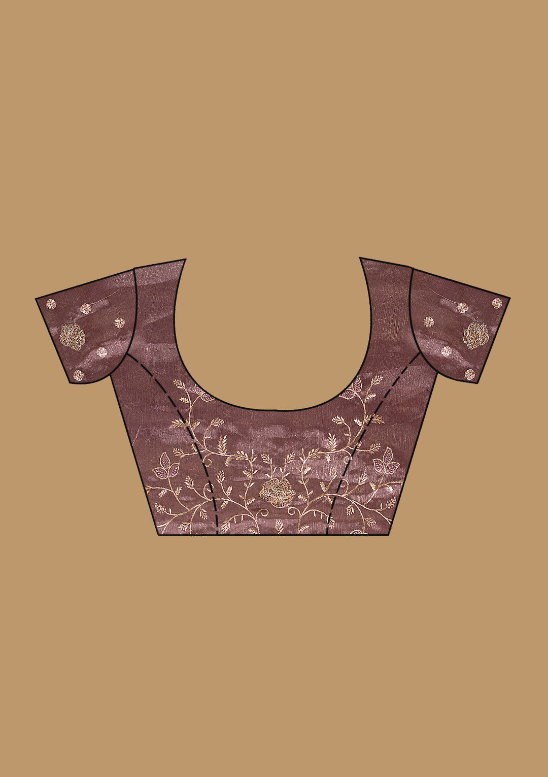 Lavender Zariwork Tissue Saree