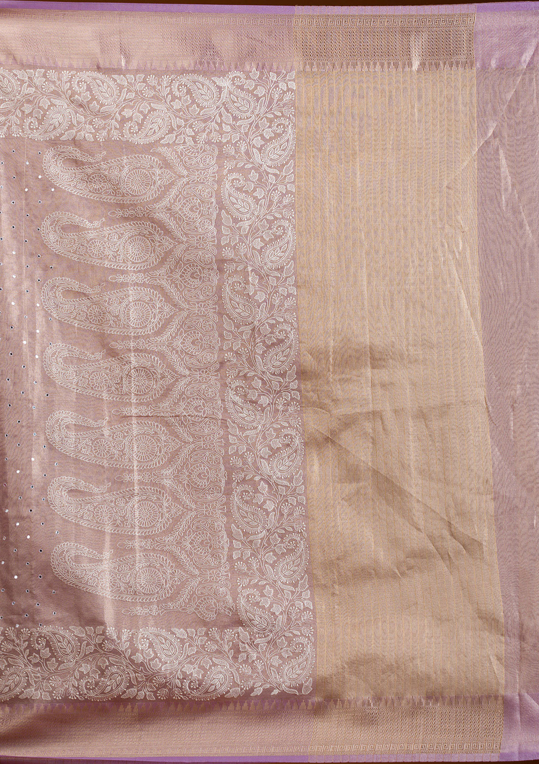 Lavender Zariwork Tissue Saree