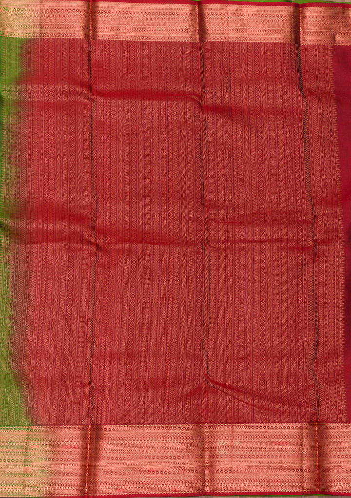 Leaf Green Zariwork Kanjivaram Pure Silk Saree