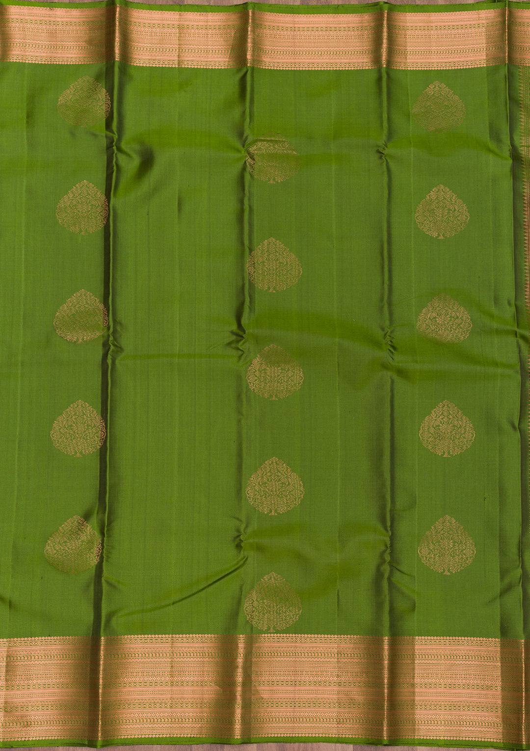 Leaf Green Zariwork Kanjivaram Pure Silk Saree