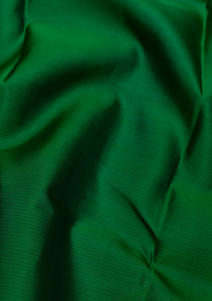 Bottle Green Zariwork Kanjivaram Pure Silk Saree