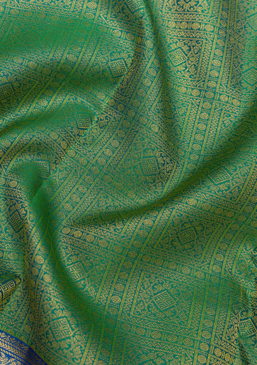 Leaf Green Zariwork Kanjivaram Pure Silk Saree