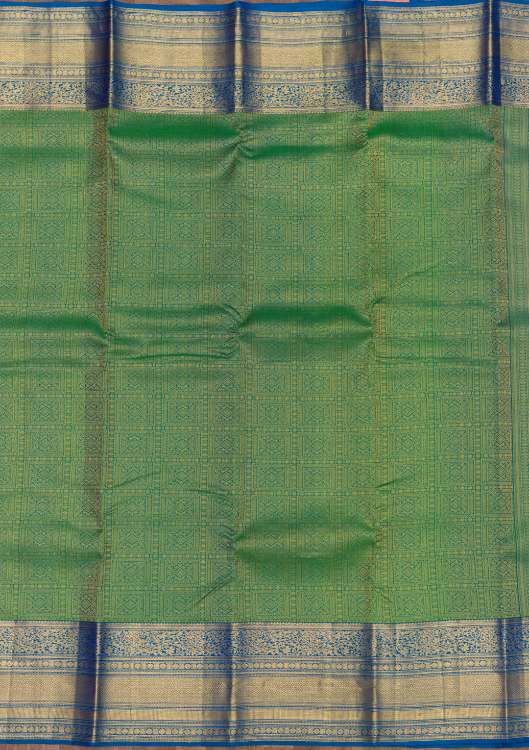 Leaf Green Zariwork Kanjivaram Pure Silk Saree