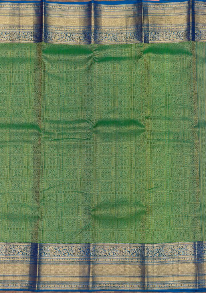 Leaf Green Zariwork Kanjivaram Pure Silk Saree