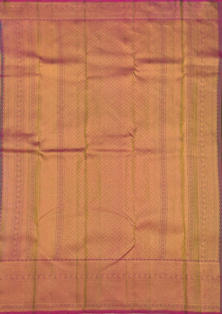 Leaf Green Zariwork Pure Silk Saree