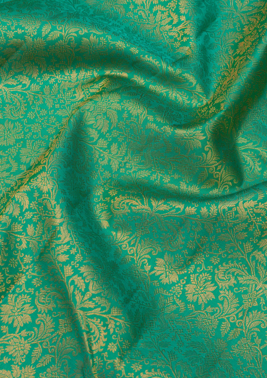 Leaf Green Zariwork Pure Silk Saree