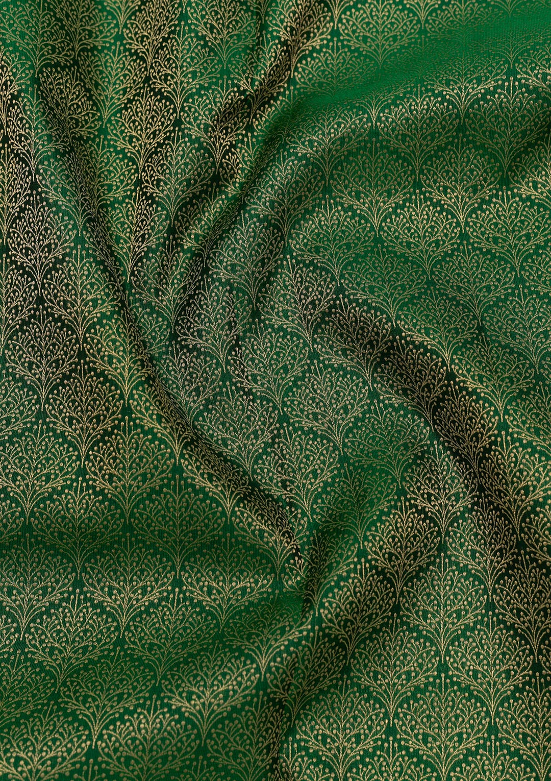 Leaf Green Zariwork Pure Silk Saree