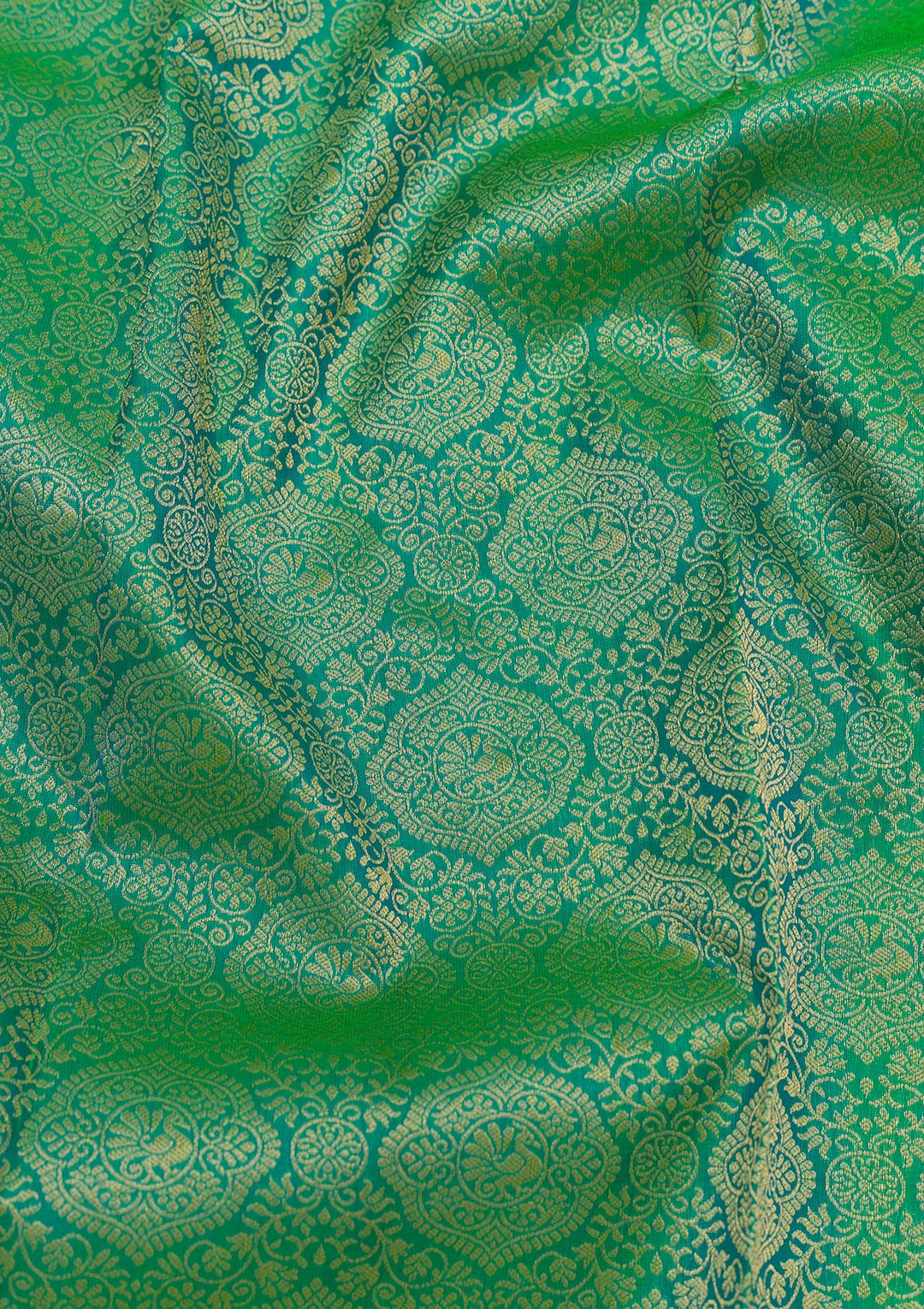 Leaf Green Zariwork Kanjivaram Pure Silk Saree