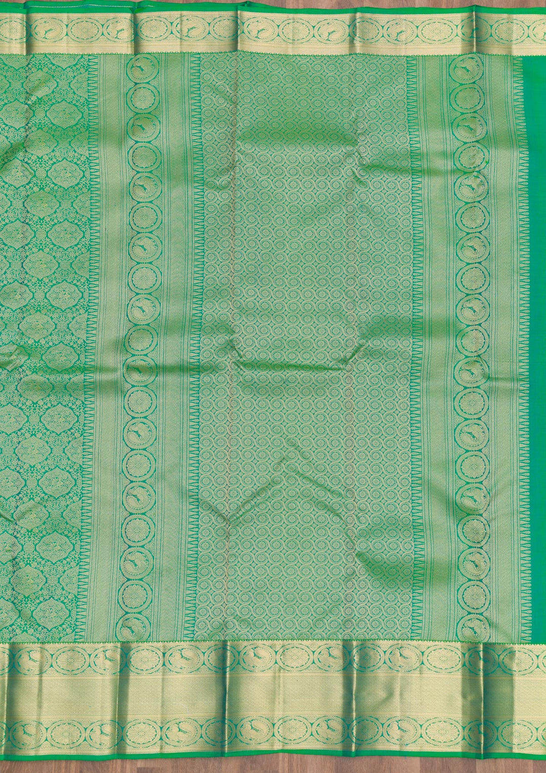 Leaf Green Zariwork Kanjivaram Pure Silk Saree