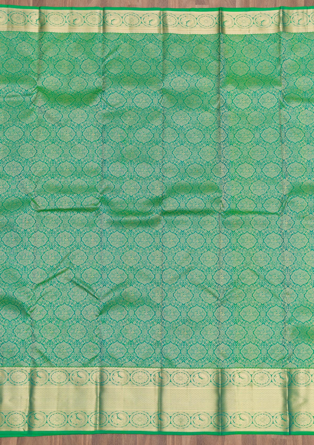 Leaf Green Zariwork Kanjivaram Pure Silk Saree
