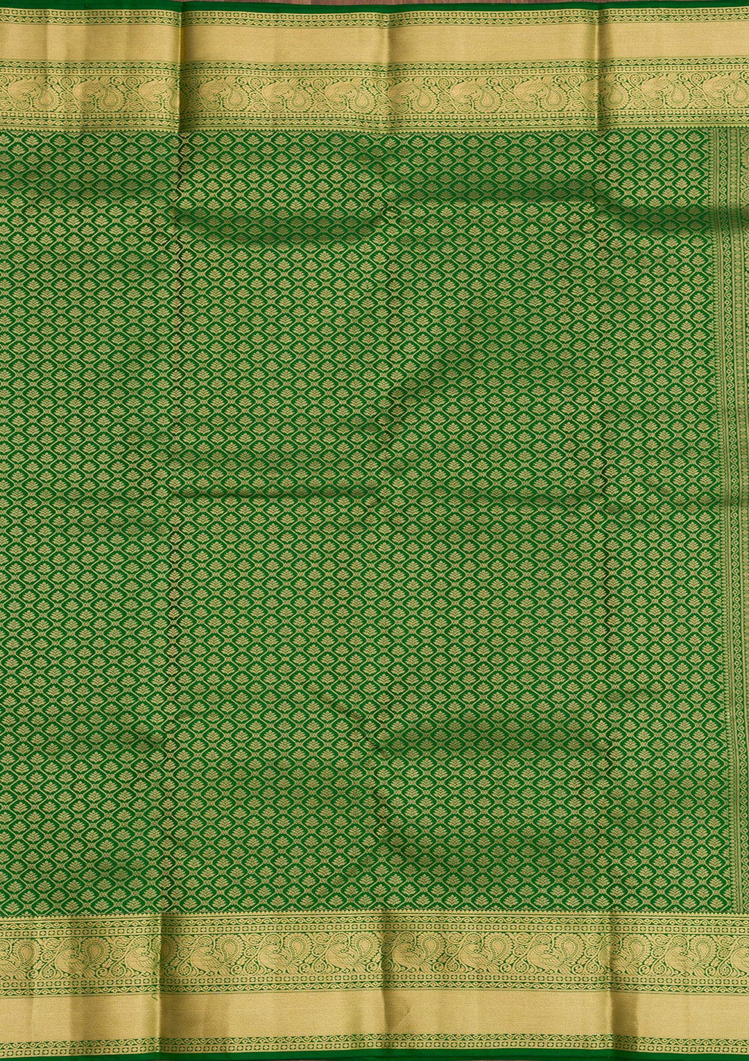 Leaf Green Zariwork Pure Silk Saree