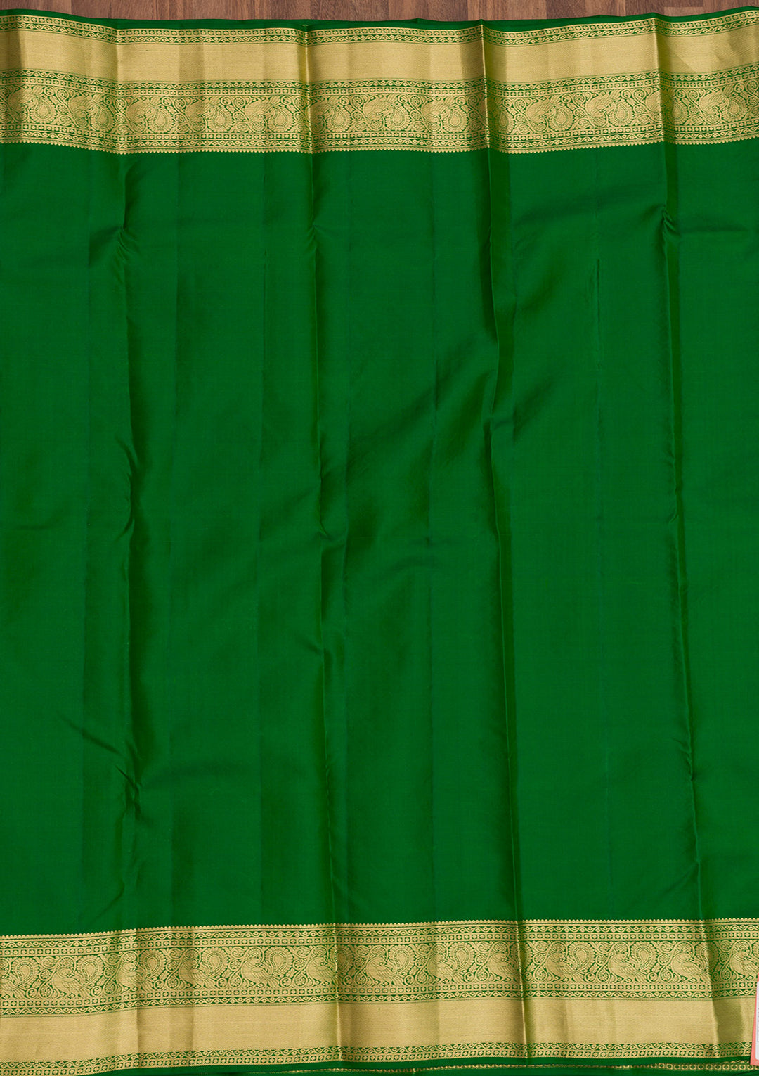 Leaf Green Zariwork Pure Silk Saree