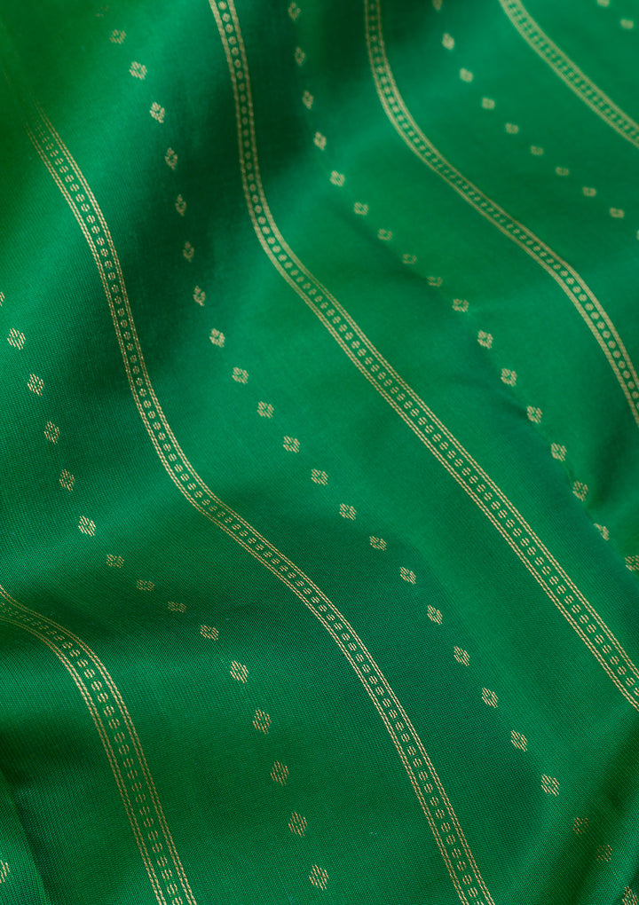 Leaf Green Zariwork Kanjivaram Pure Silk Saree