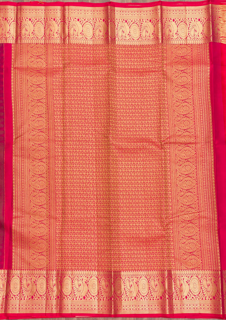 Leaf Green Zariwork Pure Silk Saree