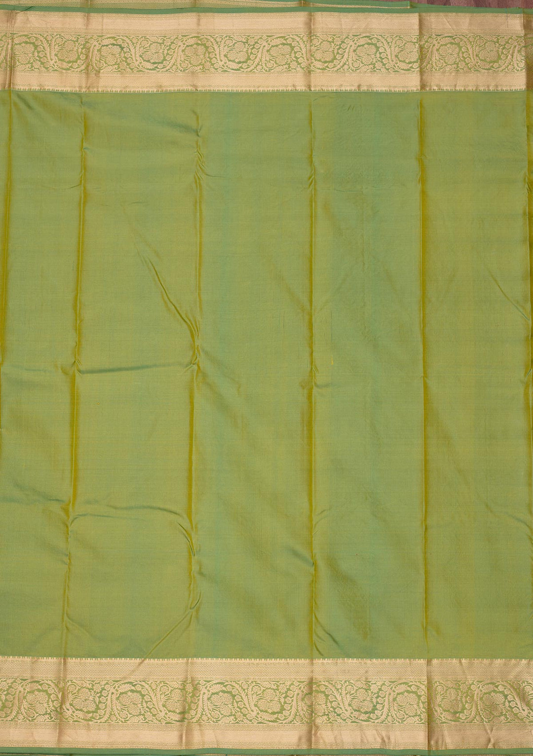 Leaf Green Zariwork Pure Silk Saree